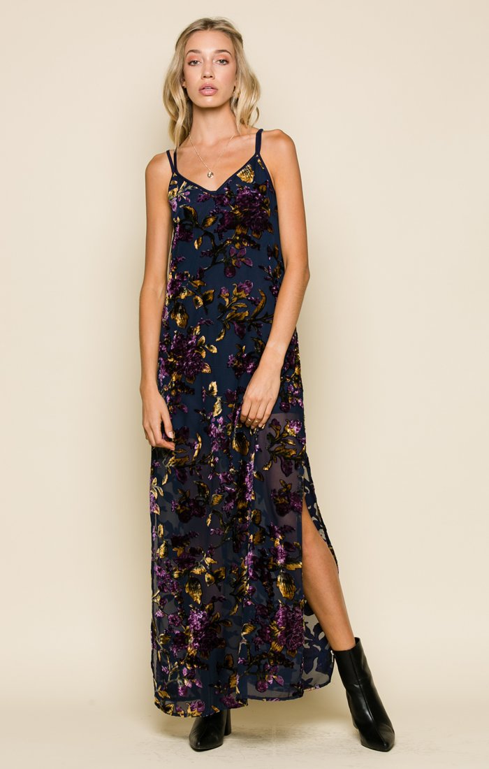 Raga Viola Velvet Sleeveless Maxi Dress – Vividshop