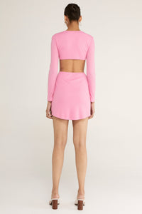 Third Form Once Around LS Mini Dress - Pop Pink