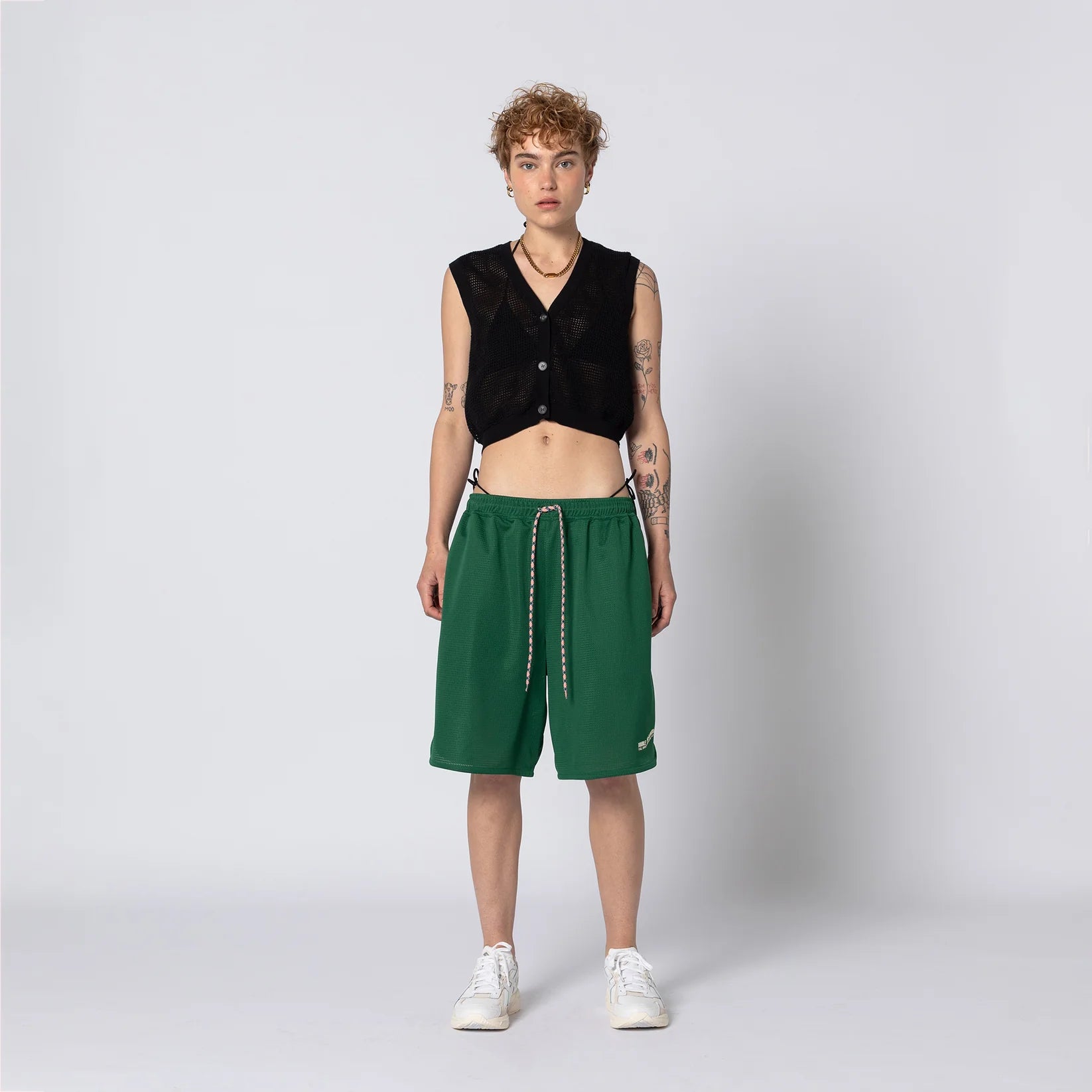 Double Rainbouu Unisex Mesh Ball Shorts Green