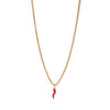 Arms Of Eve Cornicello Red Charm Necklace