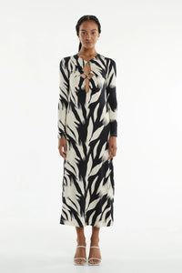 Third Form Drifter LS Midi Dress - Feather Print