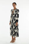 Third Form Drifter LS Midi Dress - Feather Print