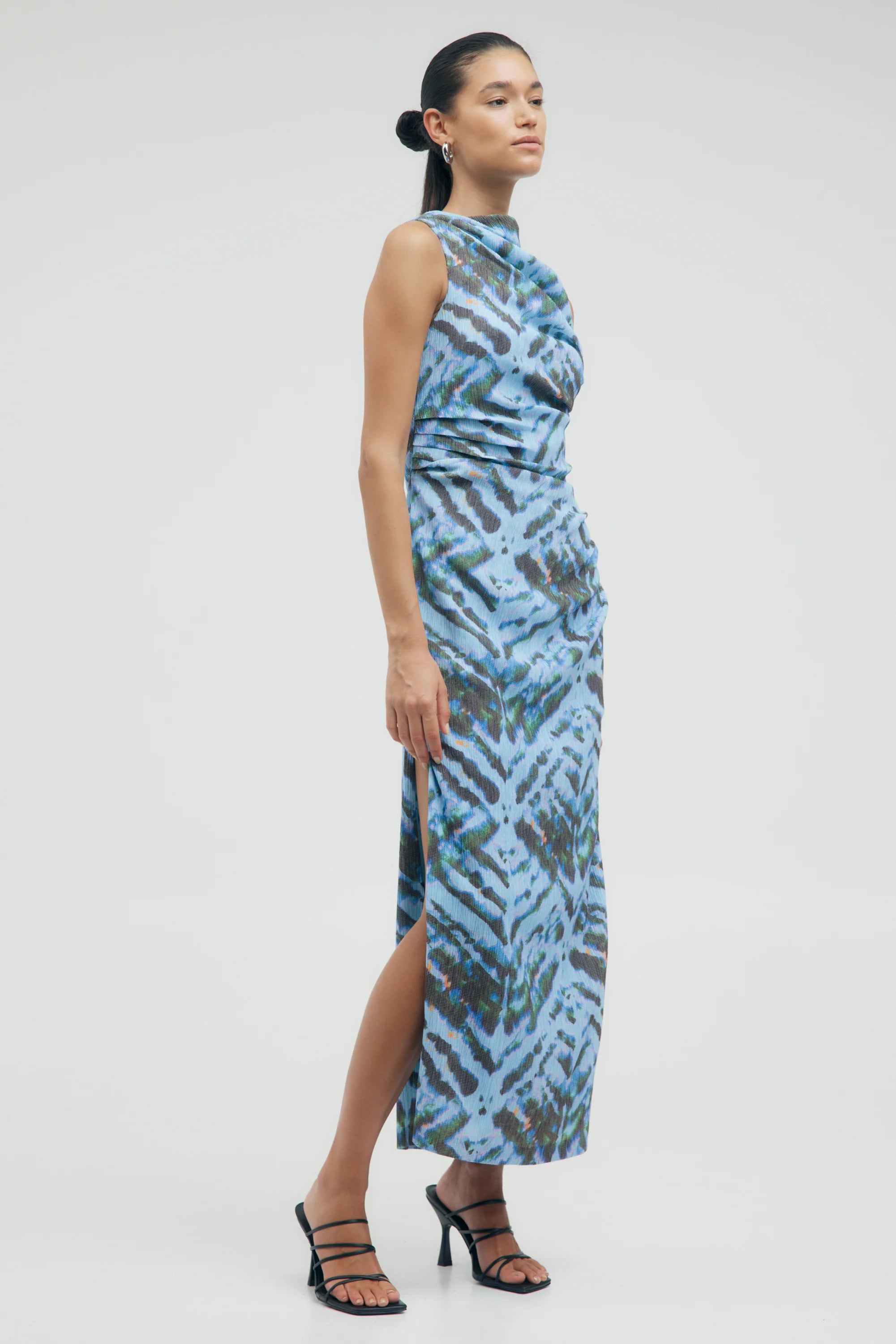 Third Form Electric Tucked Maxi Tank Dress - Tie Dye