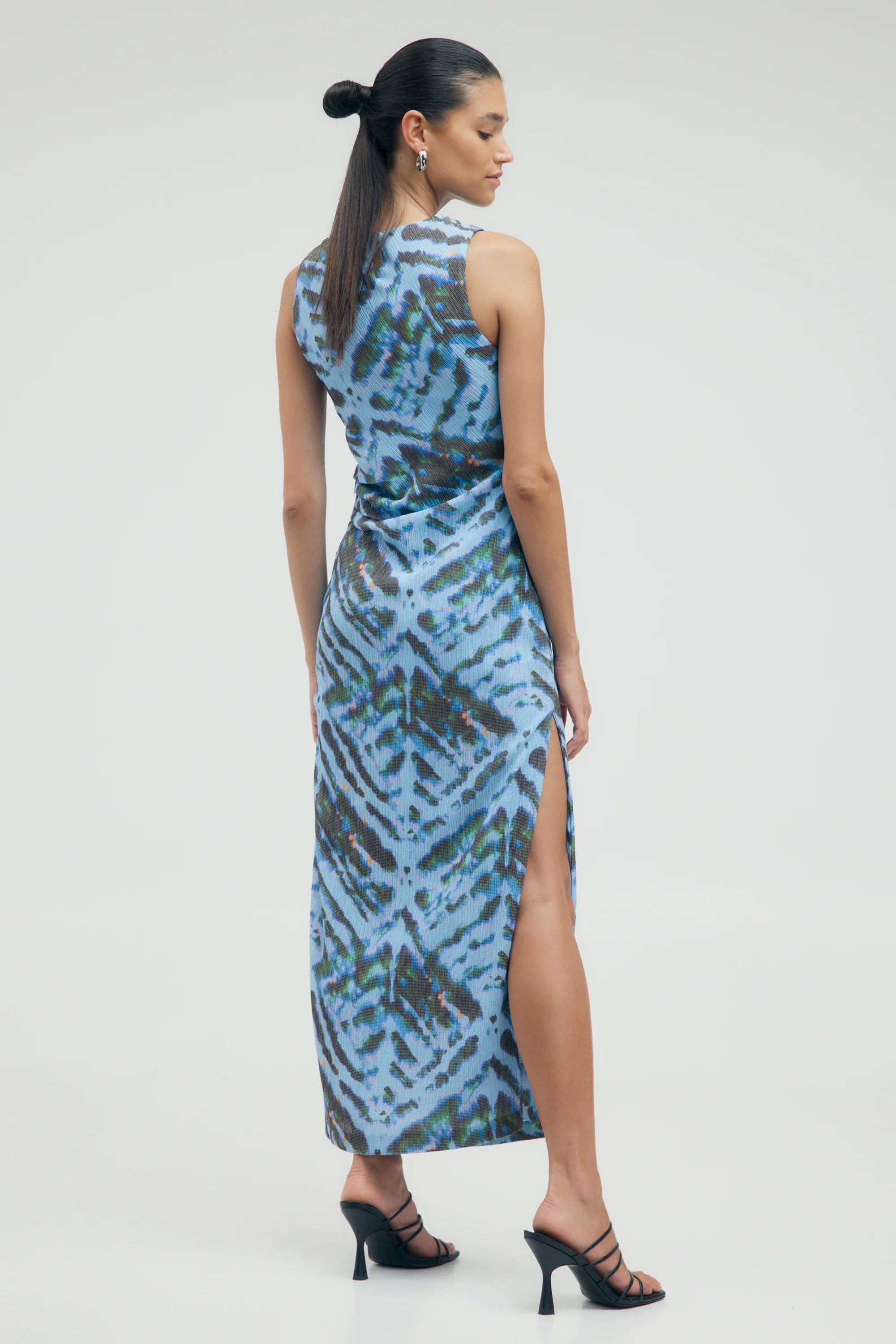 Third Form Electric Tucked Maxi Tank Dress - Tie Dye