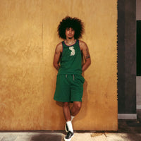 Double Rainbouu Green Athleticism Singlet