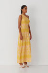 The Wolf Gang Capri Maxi Dress - Lemon Ikat