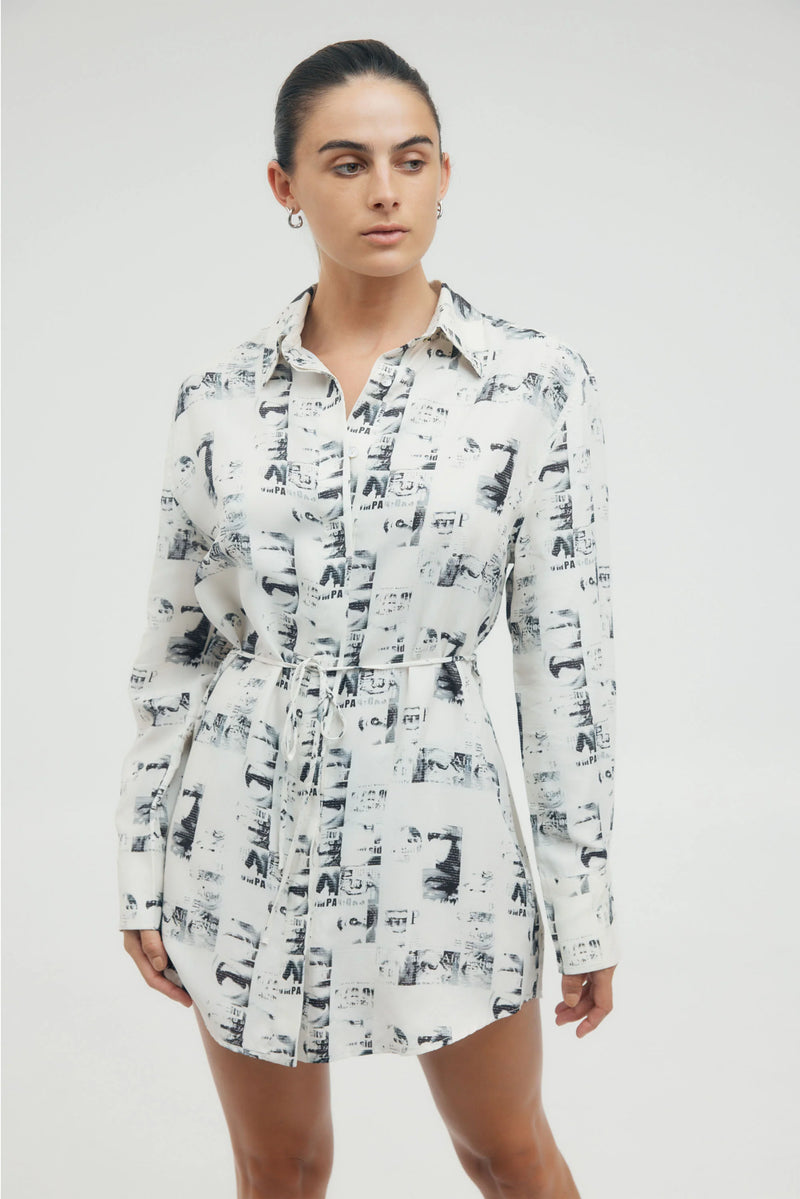 Third Form Lip Service Oversize Shirt Dress - Lips