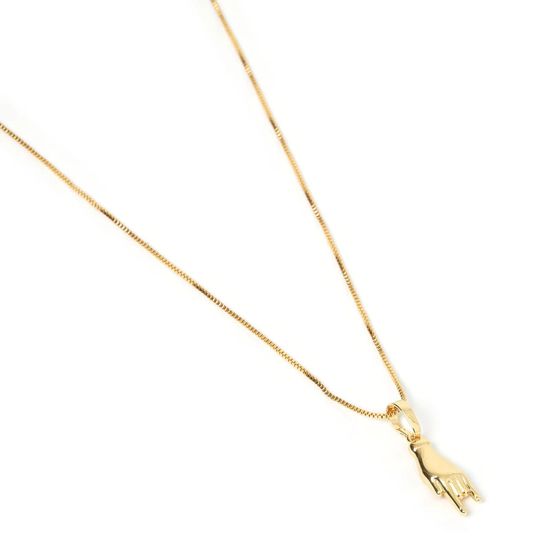 Arms Of Eve Mano Gold Charm Necklace