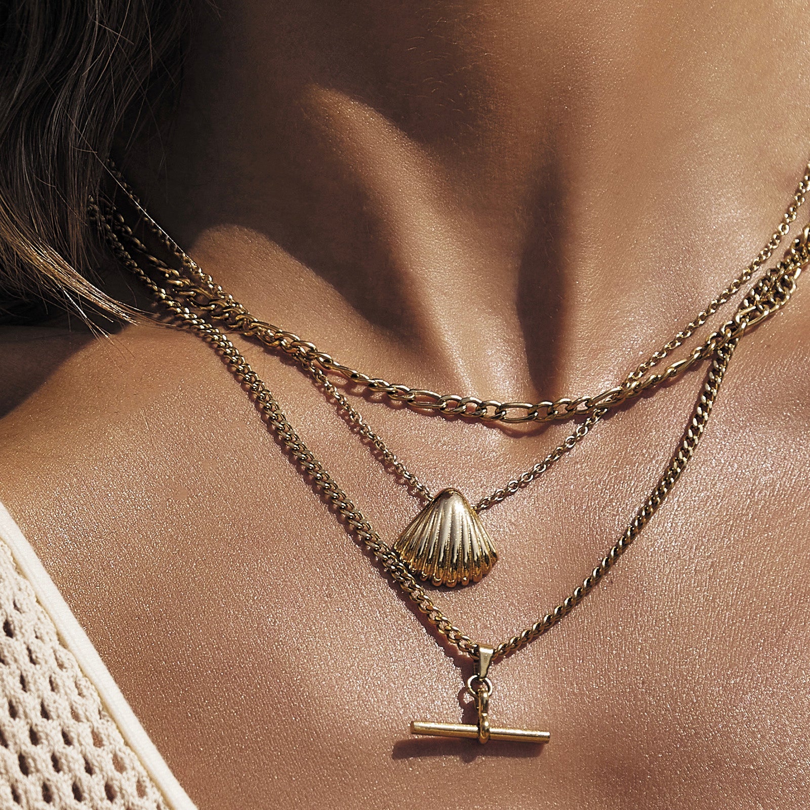 Arms Of Eve Marcella Double Stack Gold Necklace