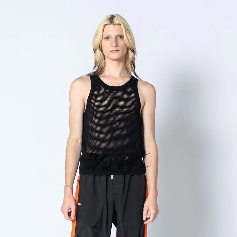 Double Rainbouu Black Mesh Tank