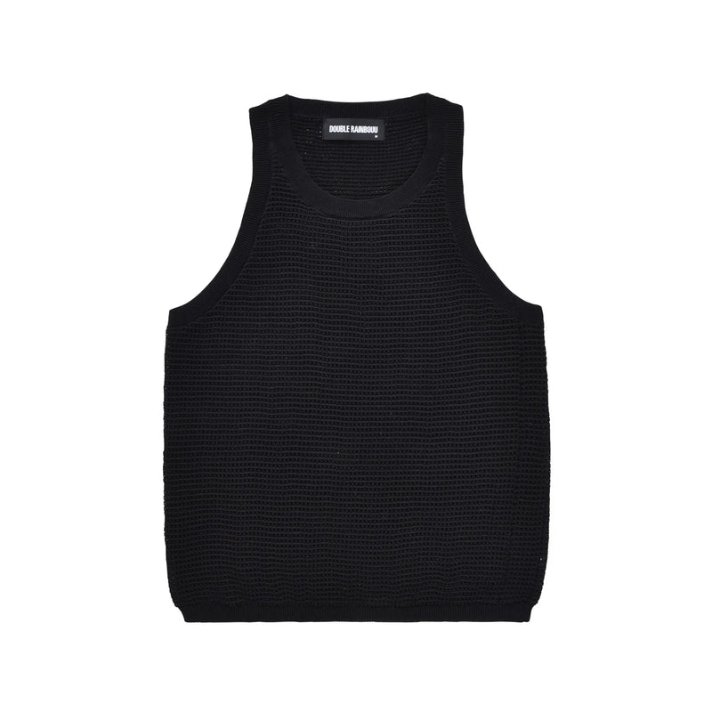 Double Rainbouu Black Mesh Tank