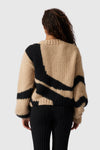 The Wolf Gang Palermo Knitted Jumper - Black Wave