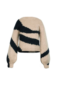 The Wolf Gang Palermo Knitted Jumper - Black Wave