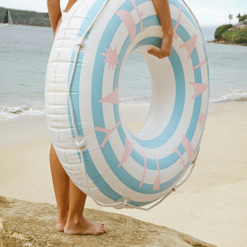 SunnyLife Retro Pool Ring - De Playa Stripe