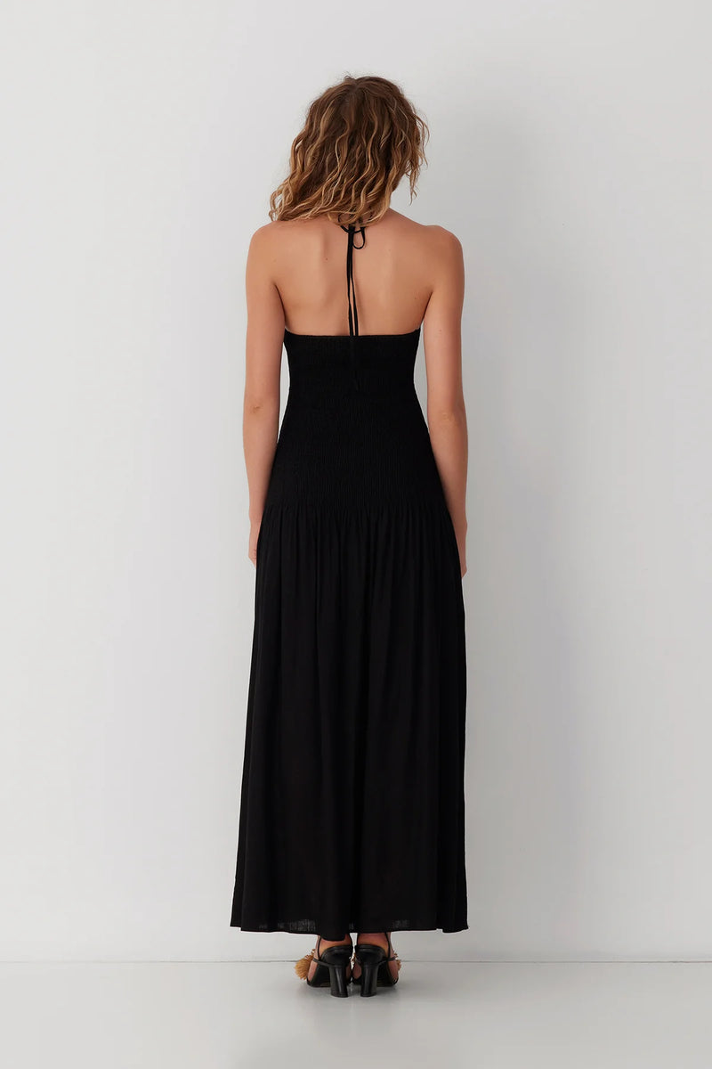 The Wolf Gang Siesta Maxi Dress - Noir