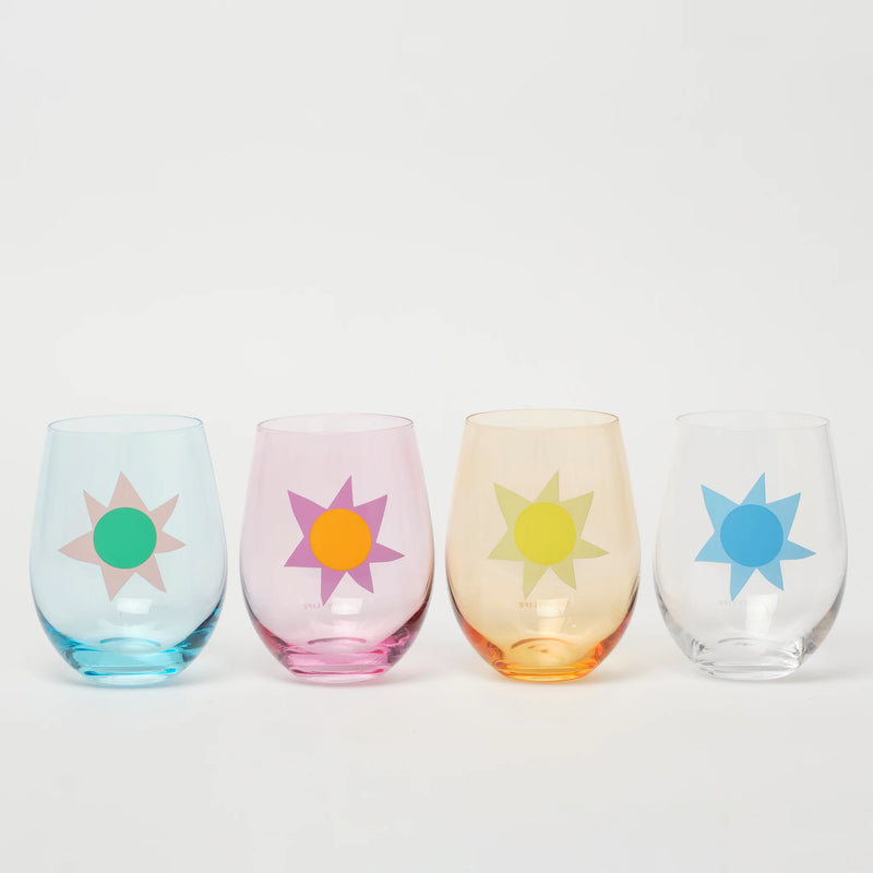 SunnyLife Stemless Glass Tumblers - Utopia Multi