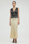 Third Form Visions Lace Deep V Maxi Dress - Marshmallow