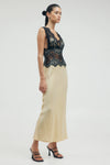 Third Form Visions Lace Deep V Maxi Dress - Marshmallow