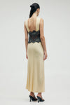 Third Form Visions Lace Deep V Maxi Dress - Marshmallow