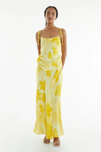 Third Form Wild Flower Wrap Maxi Slip Dress - Floral