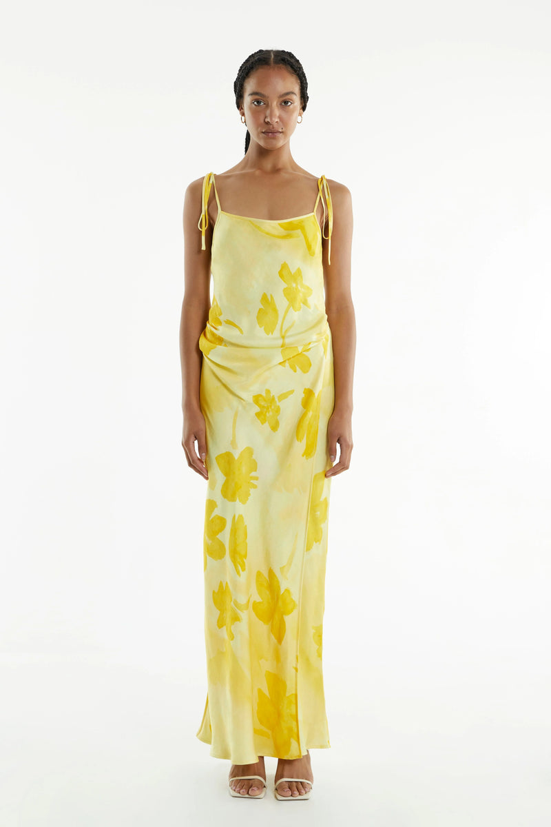 Third Form Wild Flower Wrap Maxi Slip Dress - Floral