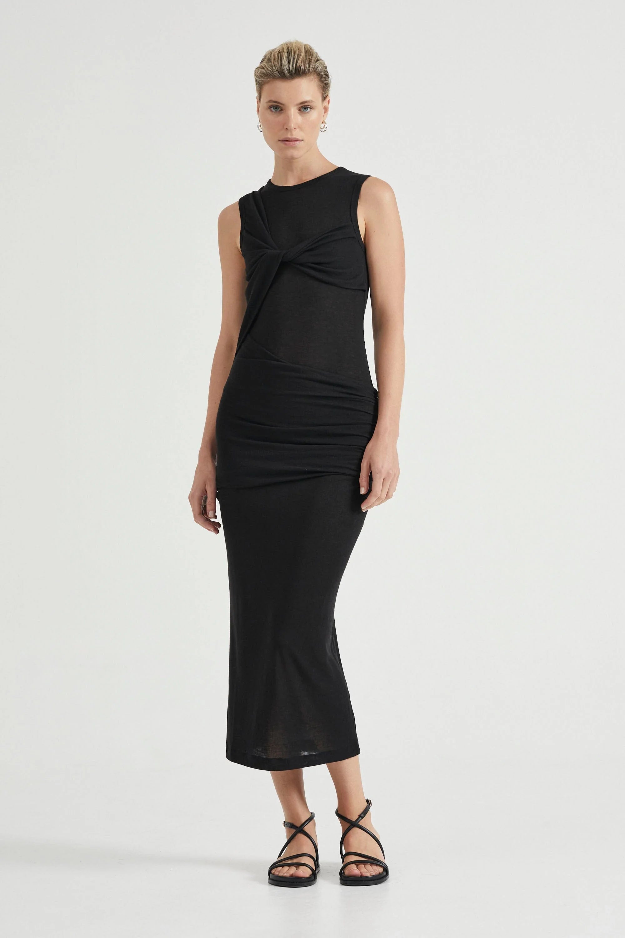 Third Form Wind Through Tank Dress - Black