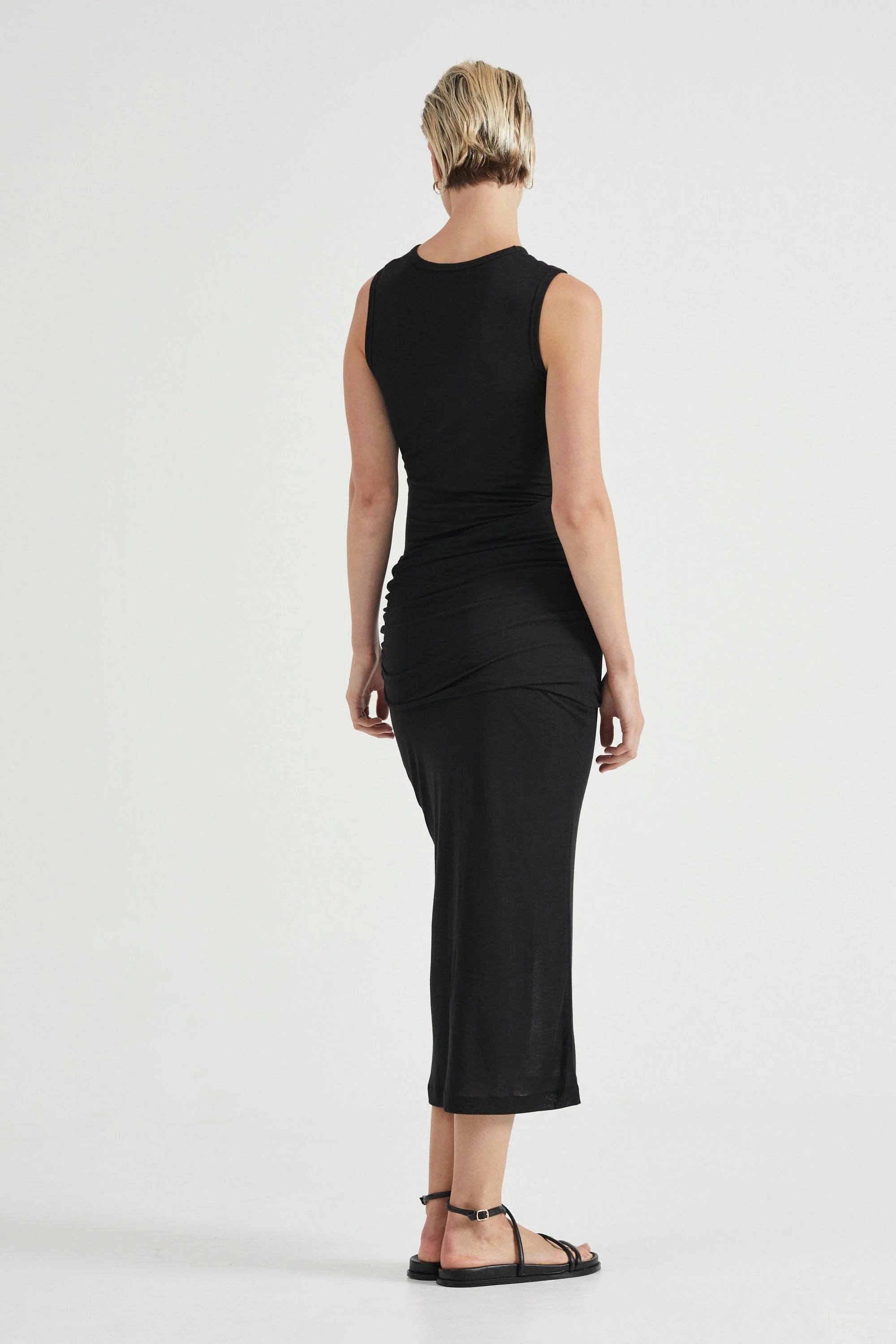 Third Form Wind Through Tank Dress - Black