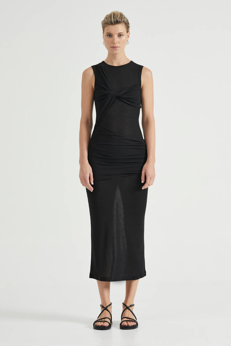 Third Form Wind Through Tank Dress - Black