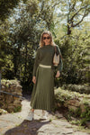 Bande Studio Posy Pleated Skirt - Olive