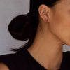 BLACK CRYSTAL NIKO EARRINGS STERLING SILVER - GOLD