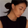 BLACK CRYSTAL NIKO EARRINGS STERLING SILVER - GOLD