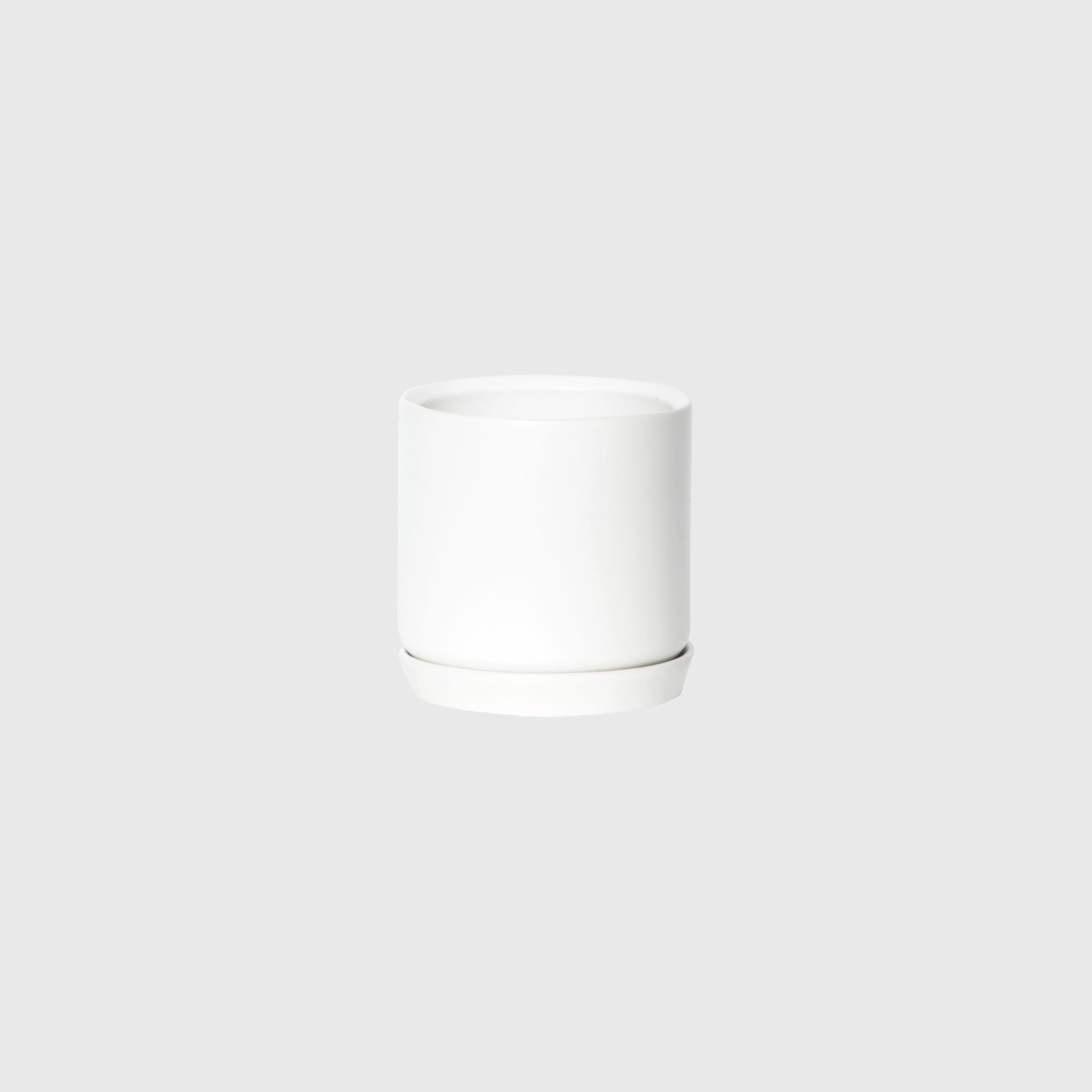 Potted SMALL Oslo Planter Ice White