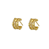 Jolie & Deen Crystal Alessandra Sleepers | Sterling Silver - Gold