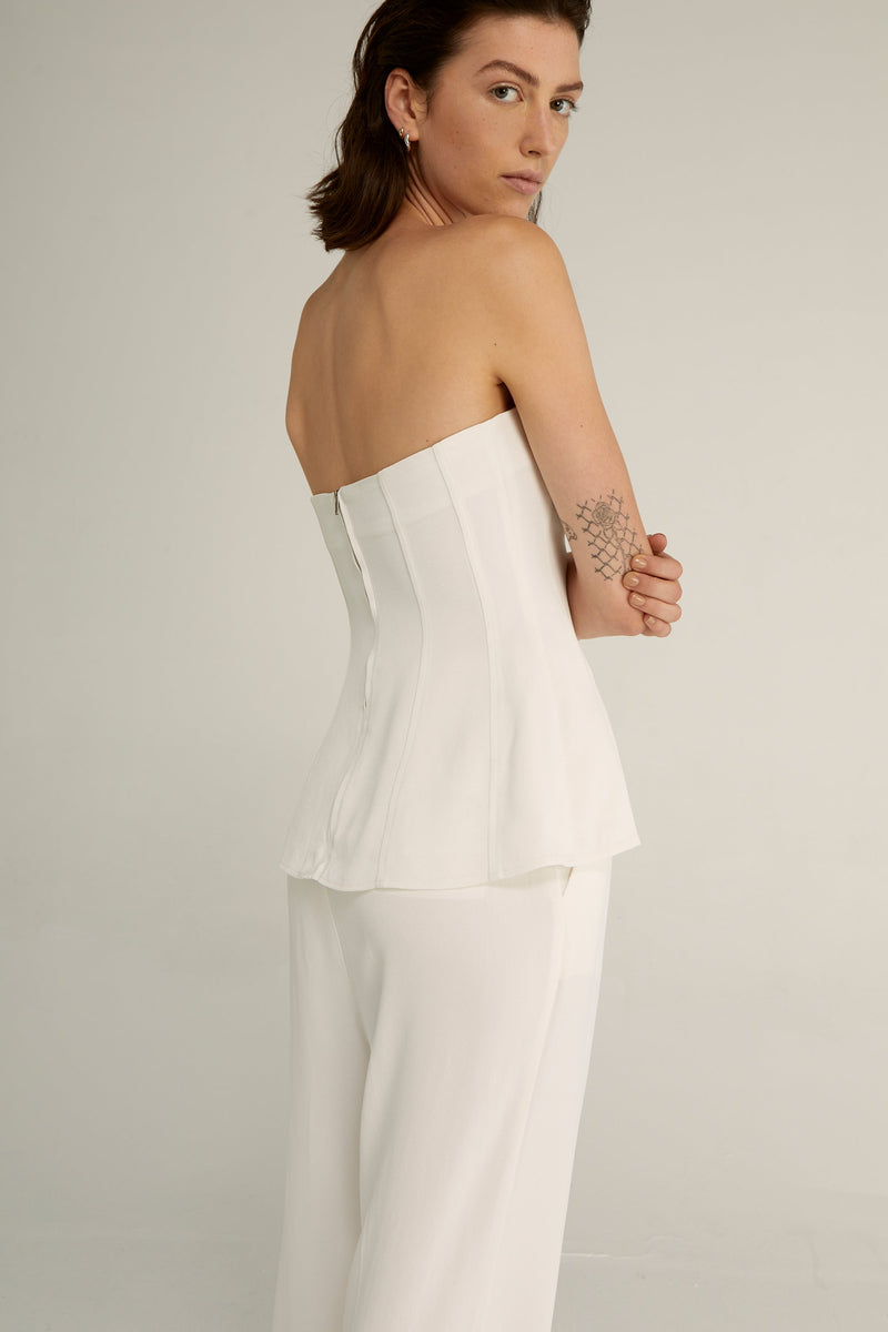 Third Form Sliding Doors Strapless Top - Off White
