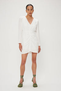 Third Form Full Bloom LS Mini Dress - Off White