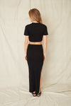 Third Form Dunes Rib Knit Maxi Skirt - Black