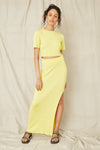 Third Form Dunes Rib Knit Maxi Skirt - Sun