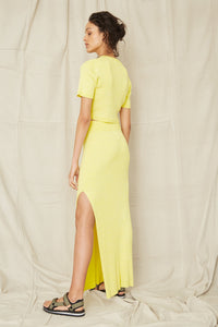 Third Form Dunes Rib Knit Maxi Skirt - Sun