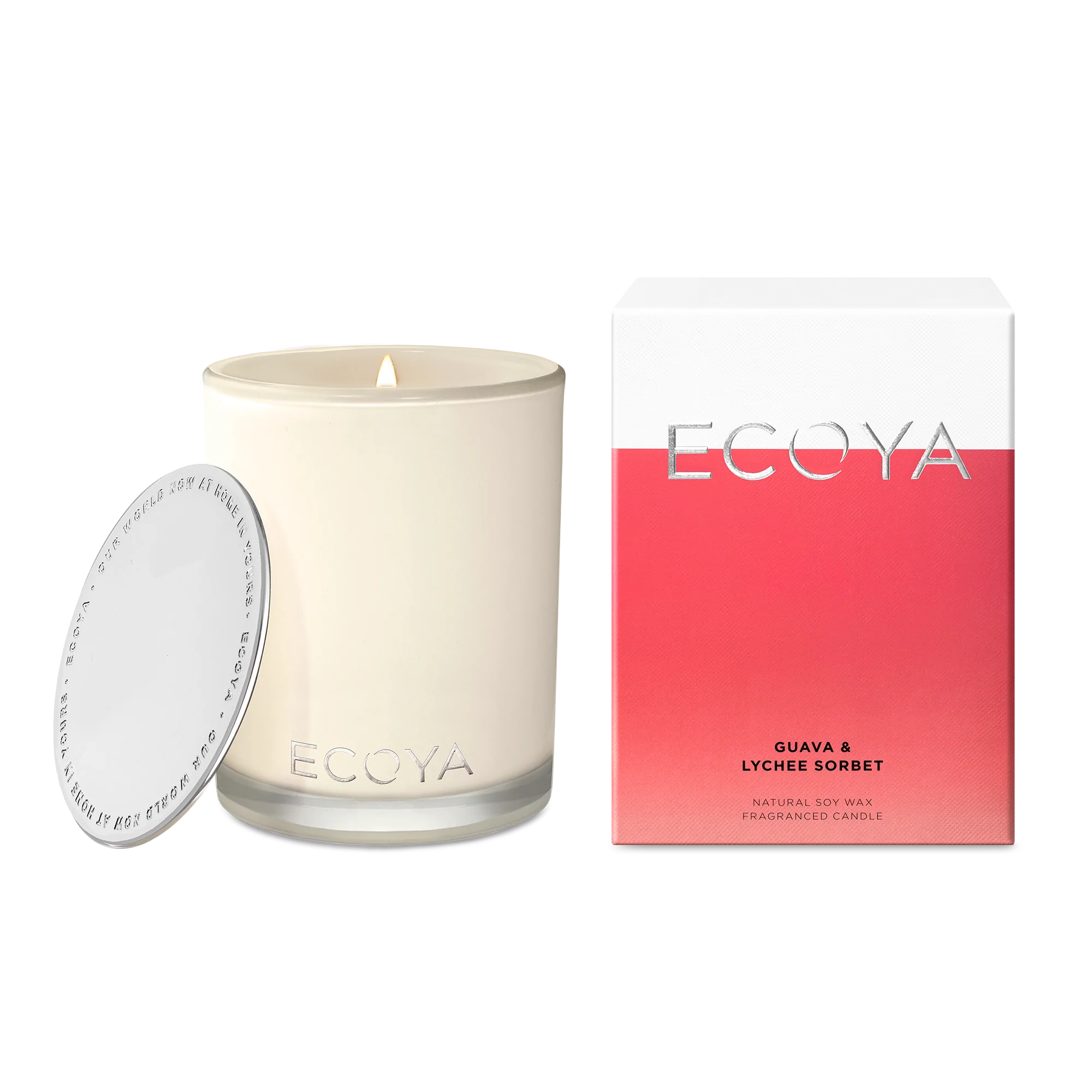 Ecoya Candle Madison Jar - Guava and Lychee