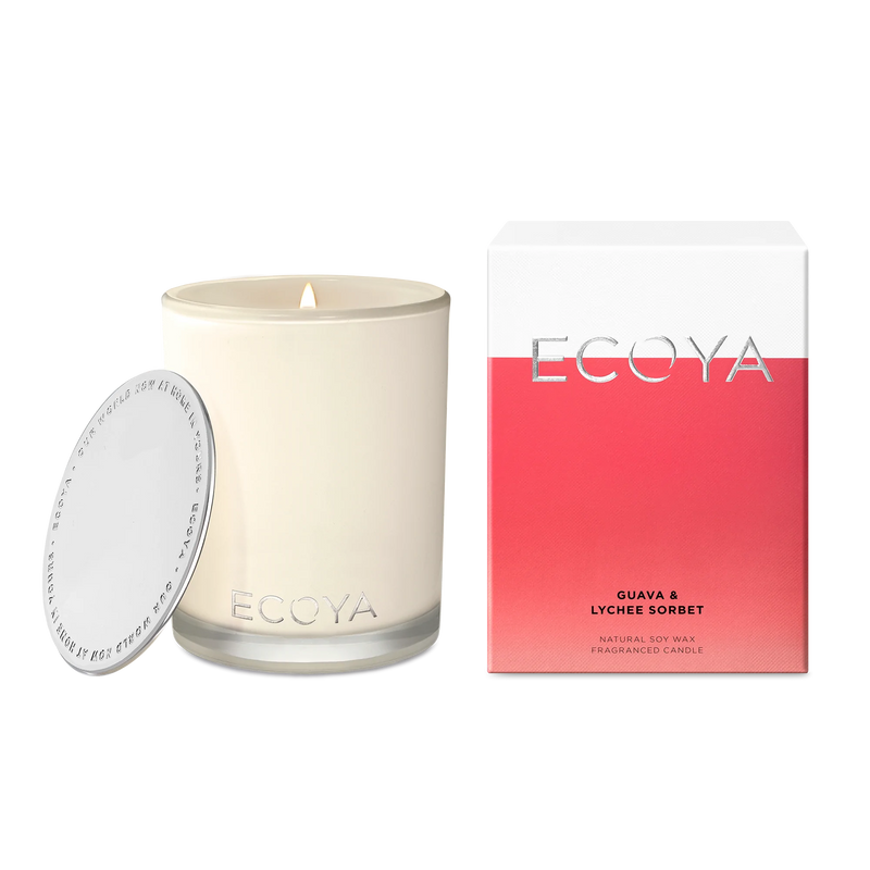 Ecoya Candle Madison Jar - Guava and Lychee