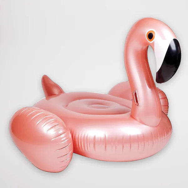 SunnyLife Luxe Ride-On Flamingo Float - Rose Gold