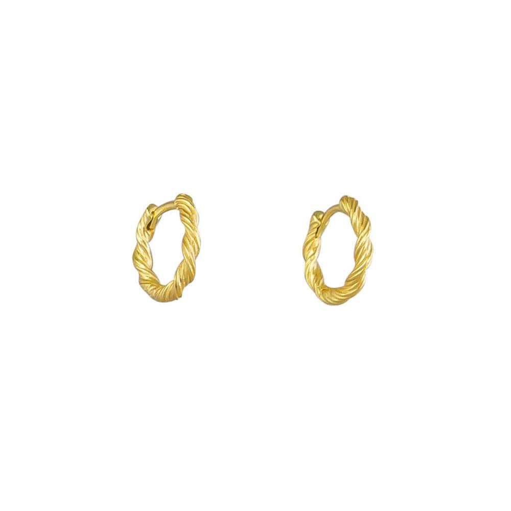 HARPER SLEEPERS STERLING SILVER - GOLD