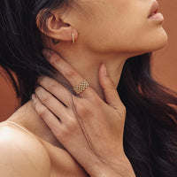 HARPER SLEEPERS STERLING SILVER - GOLD