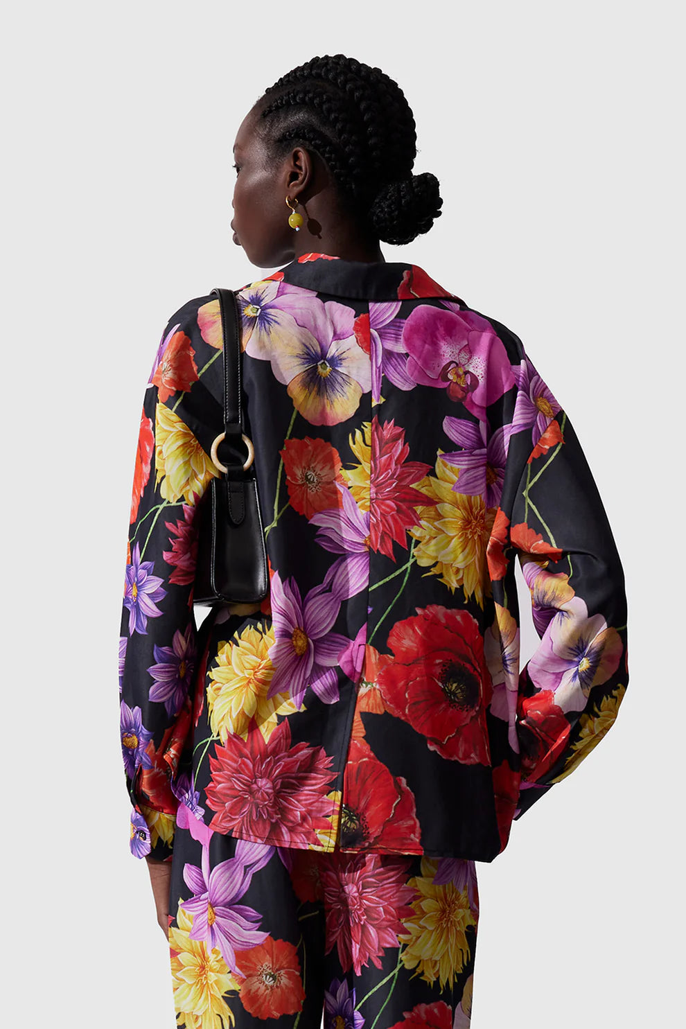 The Wolf Gang Hibiscus Indiana Soft Shirt - Blooms Noir