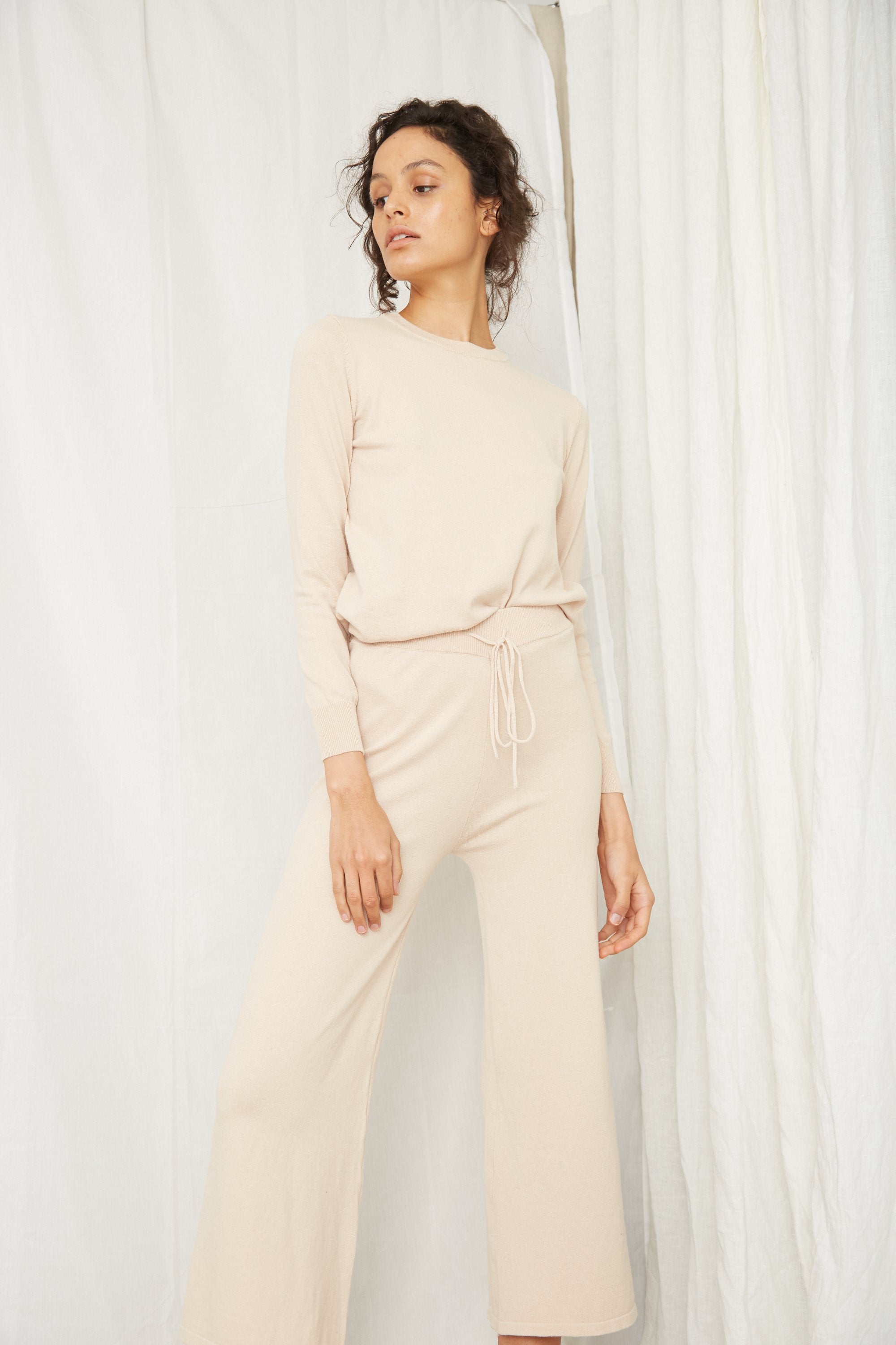 Third Form In The Crew LS Top - Natural