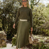 Bande Studio Posy Pleated Skirt - Olive