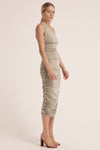 Third Form Lead On One Shoulder Midi Dress - Putty