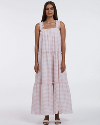 Charlie Holiday Lottie Maxi Dress - Pink Gingham