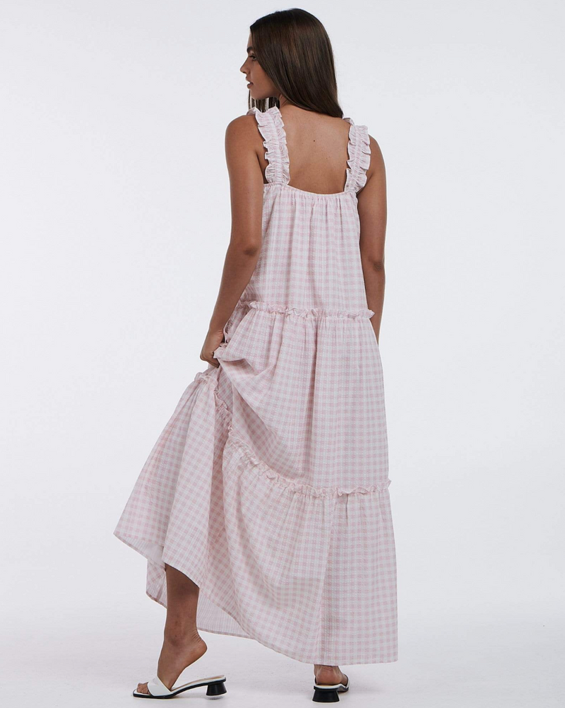 Charlie Holiday Lottie Maxi Dress - Pink Gingham