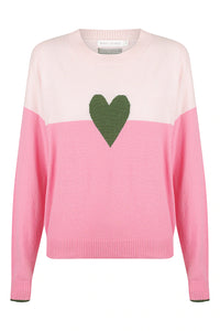 Bande Studio Love on the Horizon Knit Jumper - Pretty Pinks/Olive